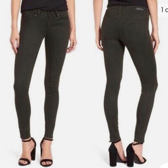 Articles of Society Sarah Linden Women’s Dark Green Skinny Denim Jeans Size 24 - Picture 1 of 16
